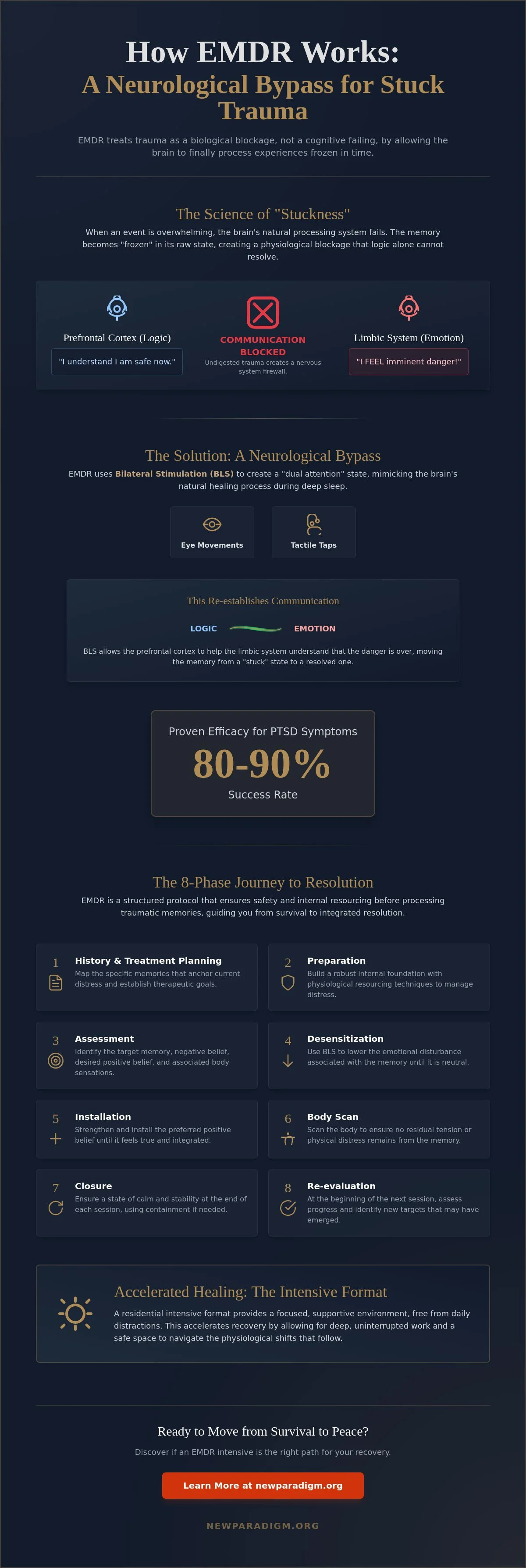 Infographic: How EMDR Works: A Clinical Guide to Physiological Trauma Recovery (2026)